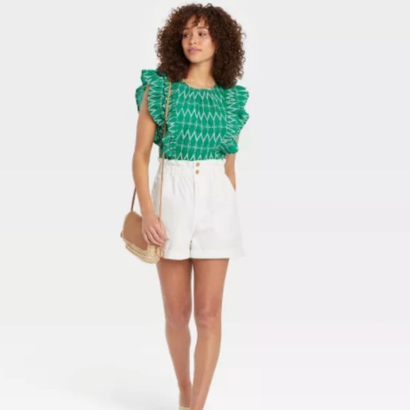 Universal Thread Ruffled Embroidered Blouse L - Picture 3 of 8